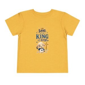 Son of the King kids Christian T-shirt with lamb crown and cross design