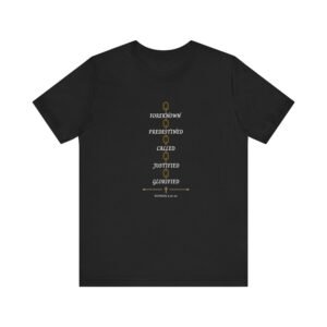 Golden Chain of Redemption Christian T-shirt featuring Romans 8:30