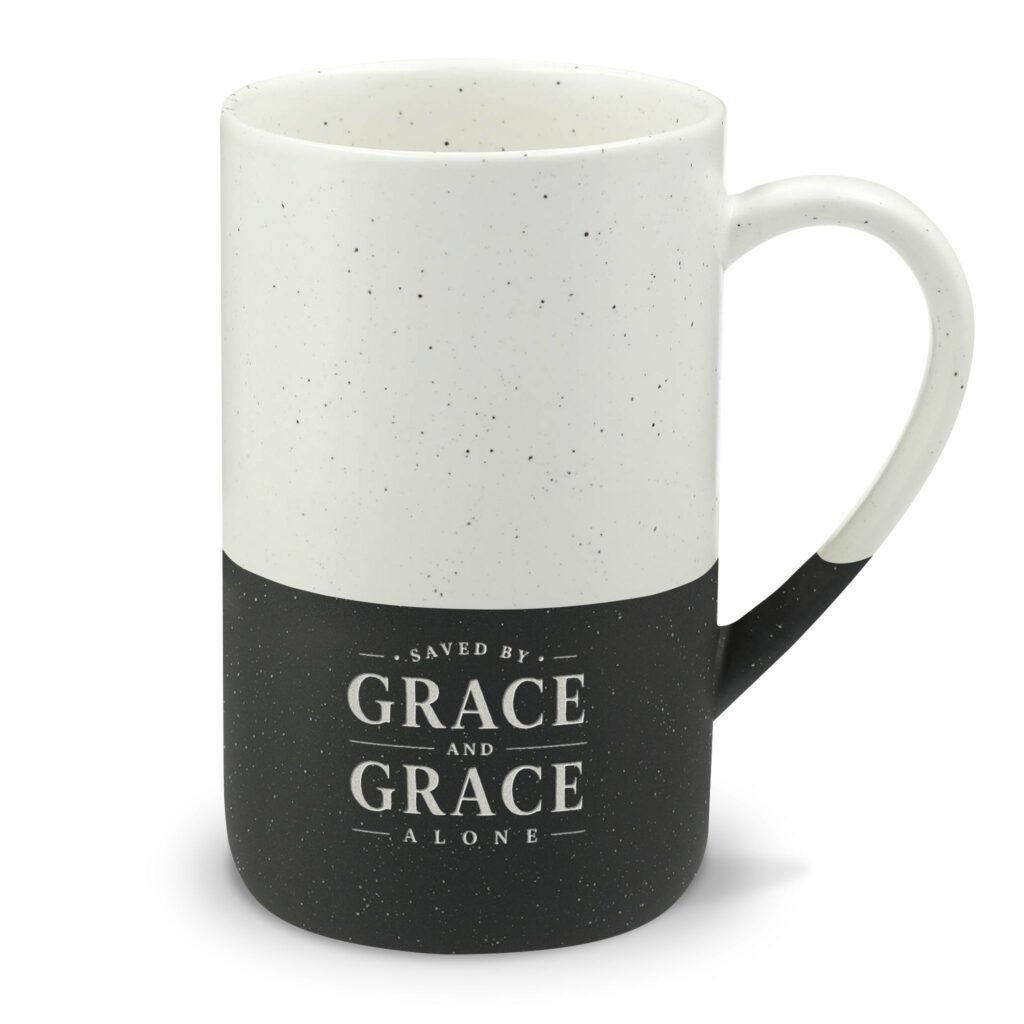 Grace Alone engraved 13 oz ceramic mug for Reformed Christians